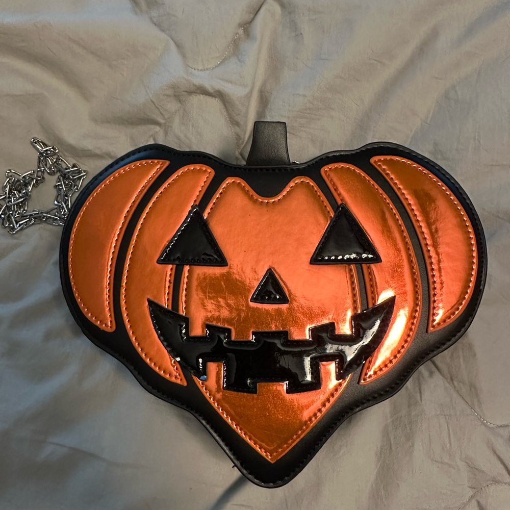 Dolls Kill Orange Pumpkin Crossbody Bag